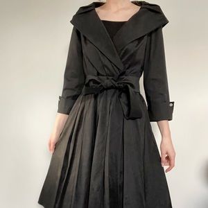 Pleated black dress